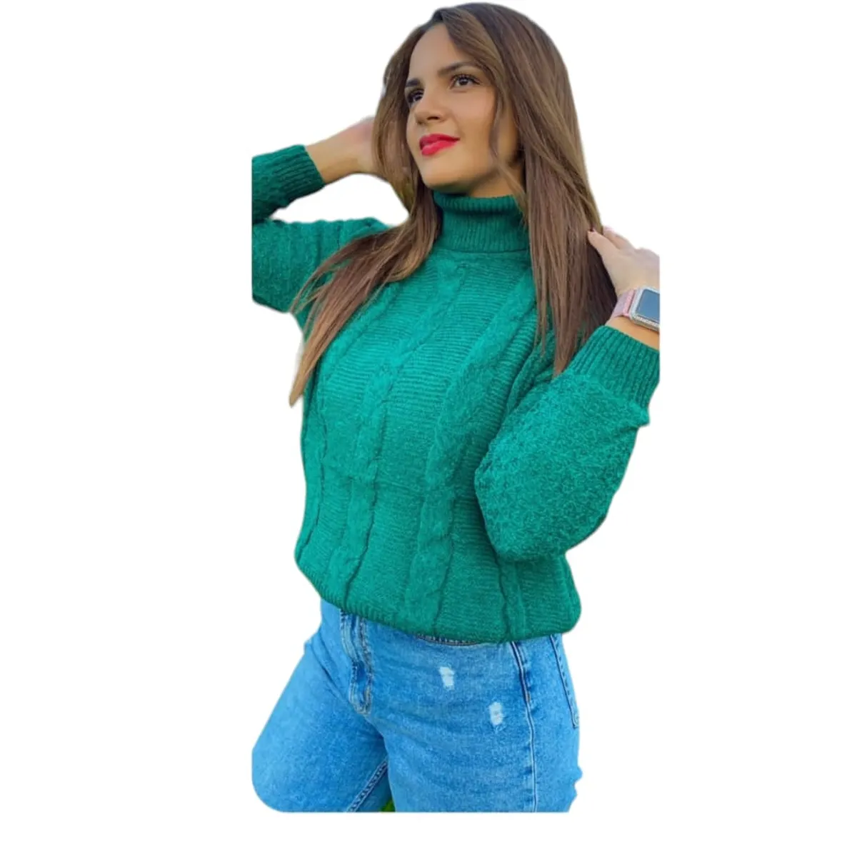 AGW - Pack 2 Sweaters Mujer Cuello Largo Chenille