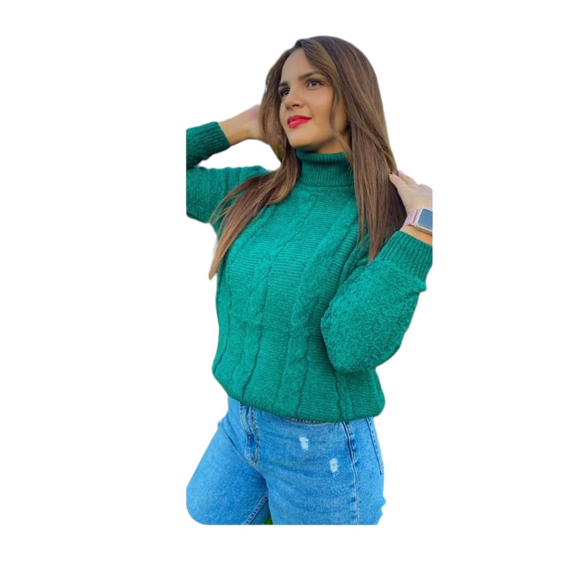 AGW - Pack 2 Sweaters Mujer Cuello Largo Chenille
