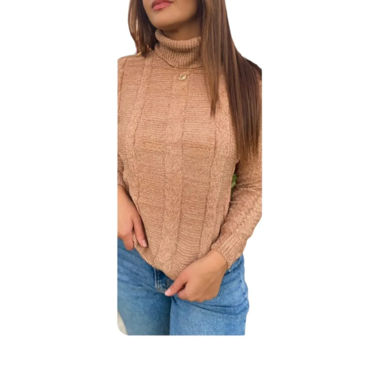 AGW - Pack 2 Sweaters Mujer Cuello Largo Chenille
