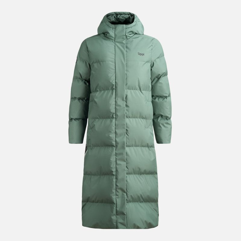 LIPPI - Chaqueta Mujer Long And Warm Steam Pro Hoody Jacket Verde Musgo Lippi