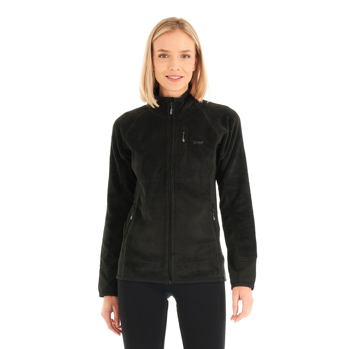 LIPPI - Poleron Mujer Numan Shaggy-Pro Jacket Grafito Lippi