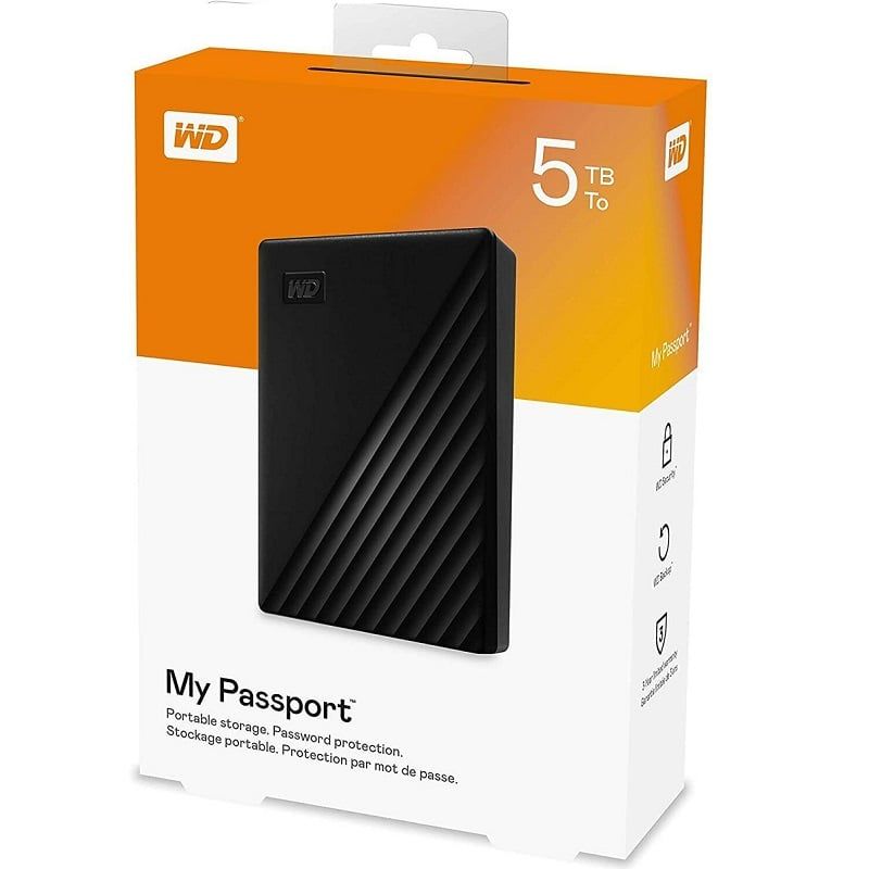 WESTERN DIGITAL - Disco Duro Externo Western Digital Passport 5Tb - Usb 3.0 - Black