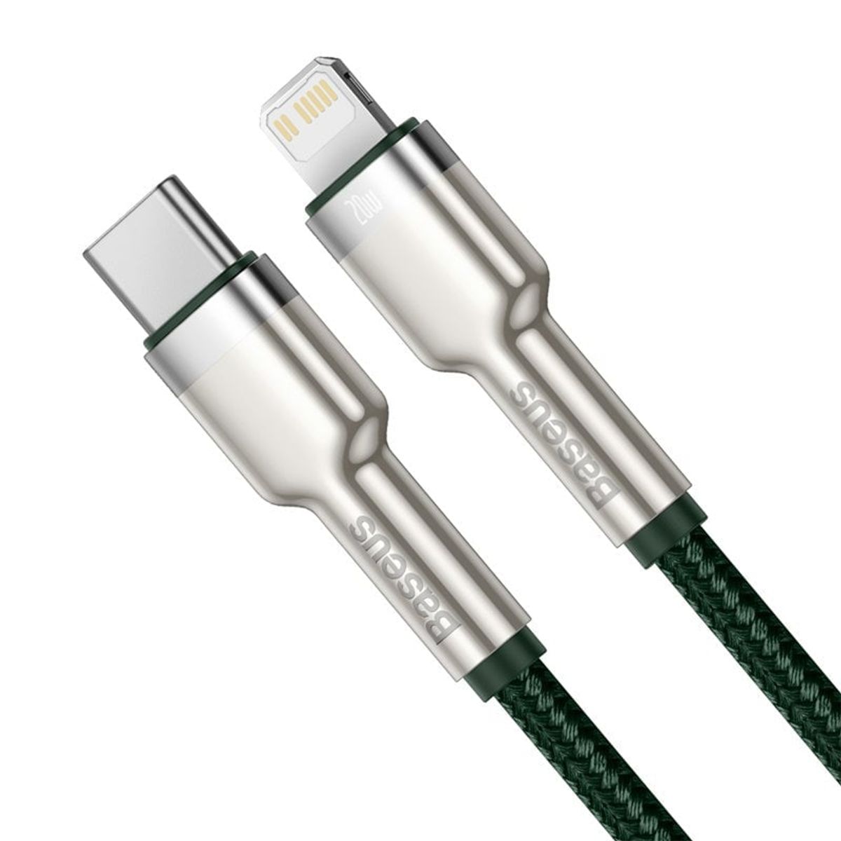 BASEUS - Cable Carga Rápida Metálico Baseus Tipo-C a Lightning 200 cm 20W Verde