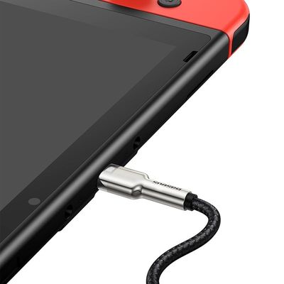 Imagen 2 del producto Cable Carga Rápida Metálico Tipo-C a Tipo-C 100 cm 100W Negro