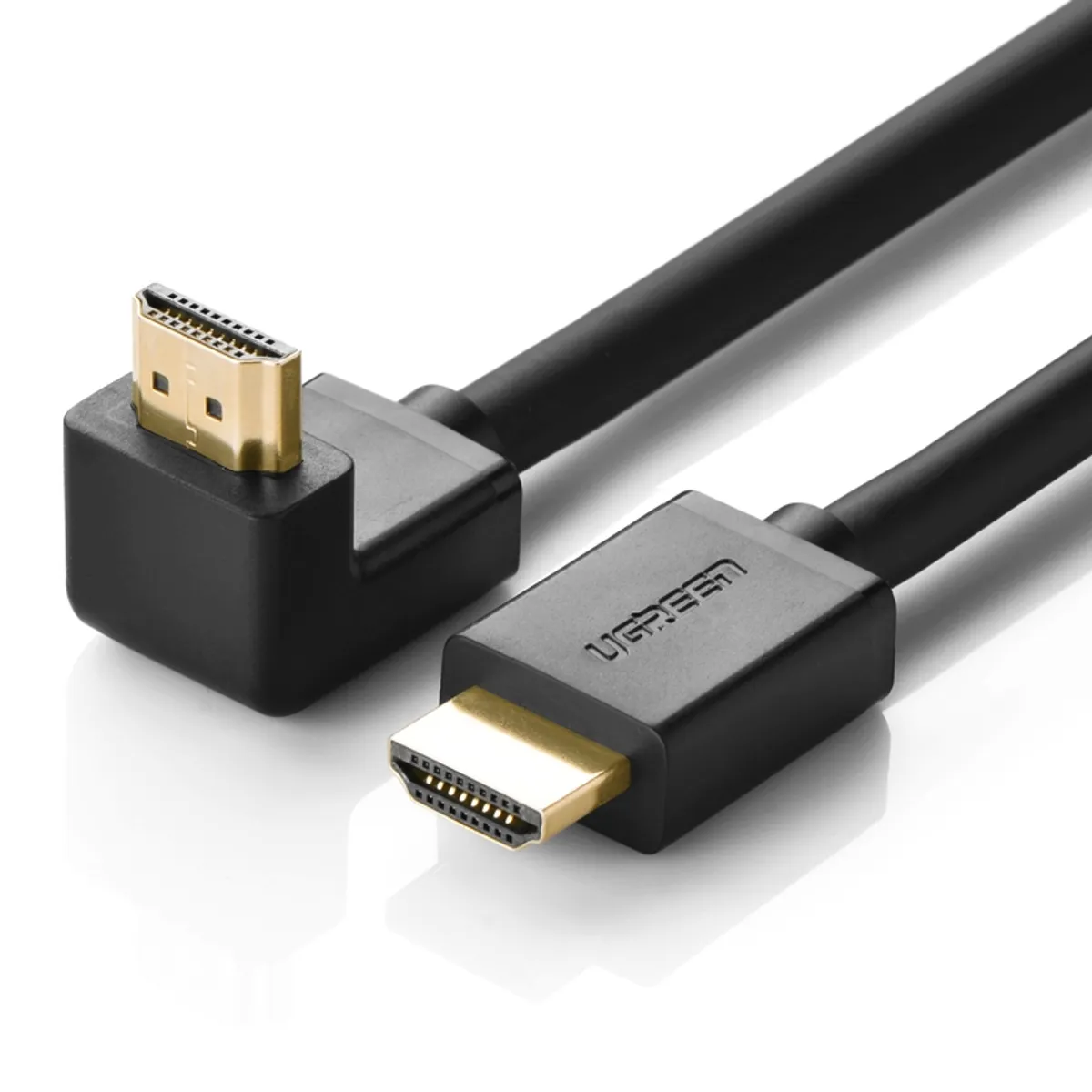 UGREEN - Cable HDMI 1.4 M/M Curvo 90 Grados 4K@30Hz 2 Metros HD103