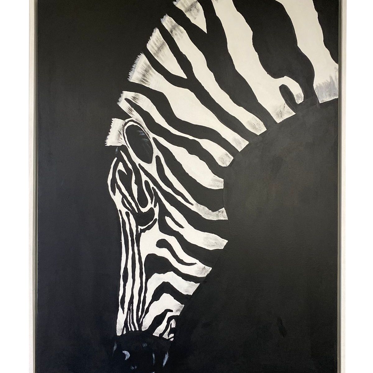 GENERICO - Cuadro Decorativo Cebra Safari Estilo Realista Acrílico 90x70 Pintado a mano