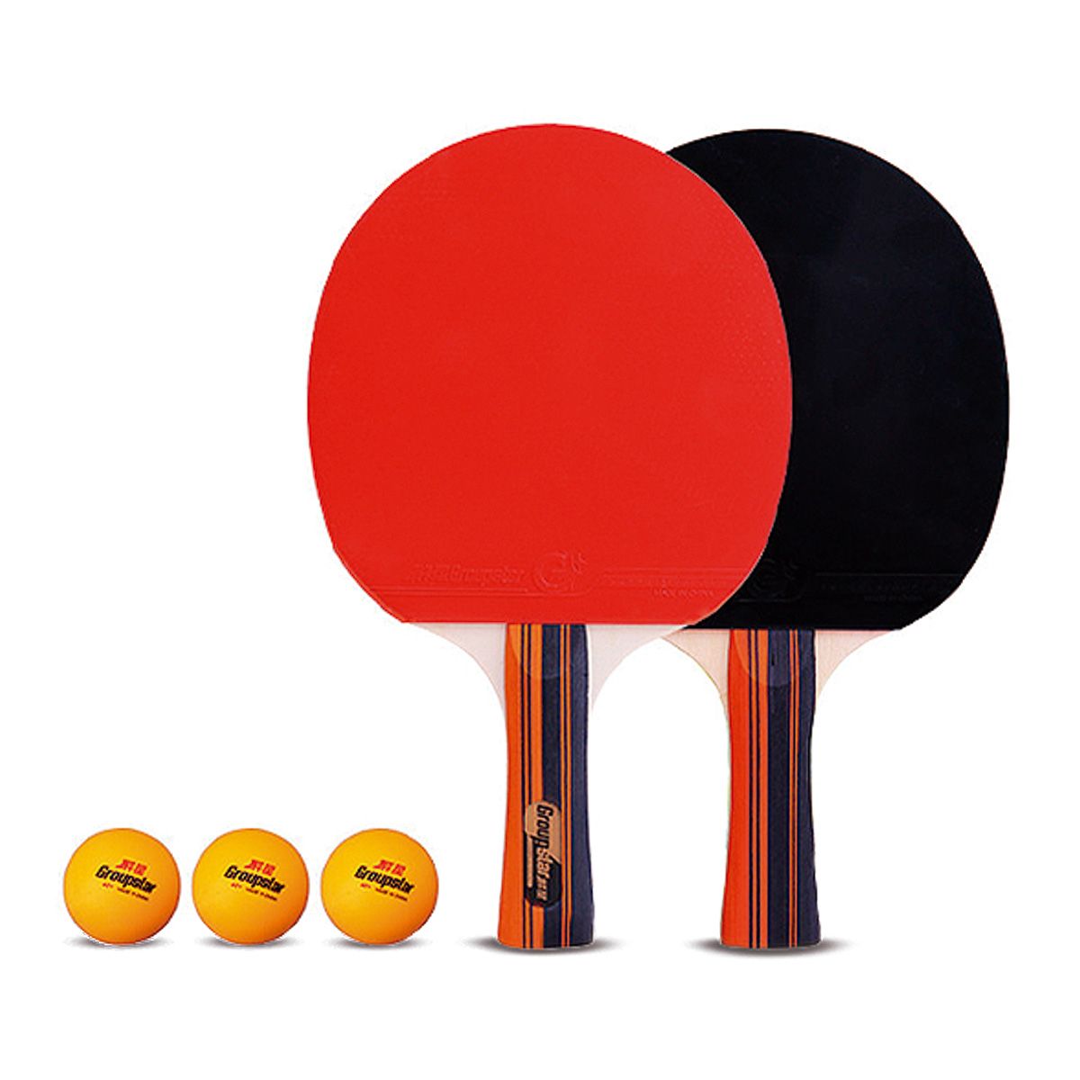 GENERICO - Set 2 Paletas Ping Pong + 3 Pelotas Groupstar Gs6127a