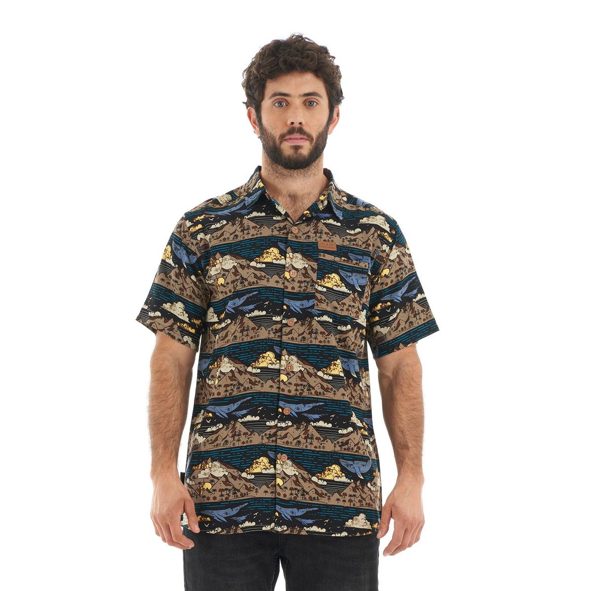 HAKA HONU - Camisa Hombre Anameizon Grafito Haka Honu
