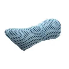 GENERICO - Cojín Lumbar Con Memory Foam Cojín Viscoelástico Celeste.