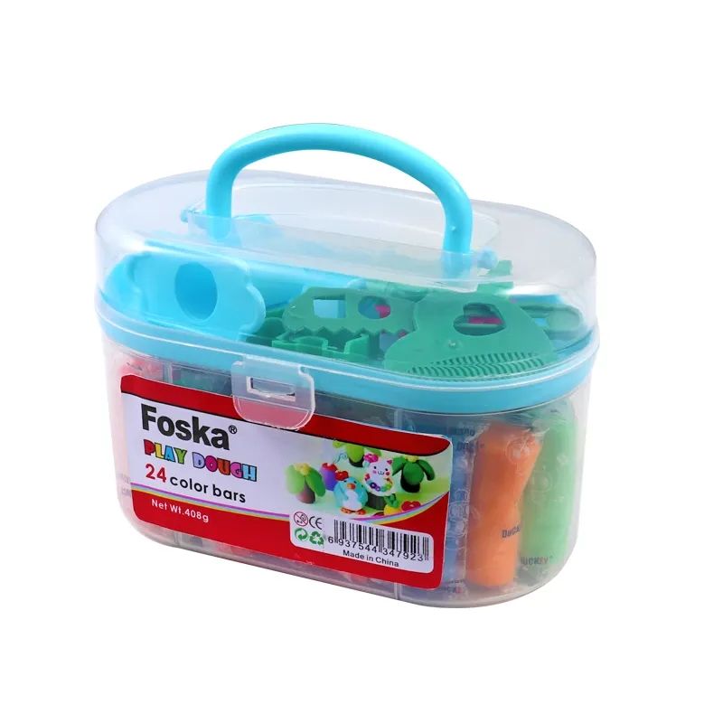 FOSKA - Set 24 masas plasticina tipo Play dough colores