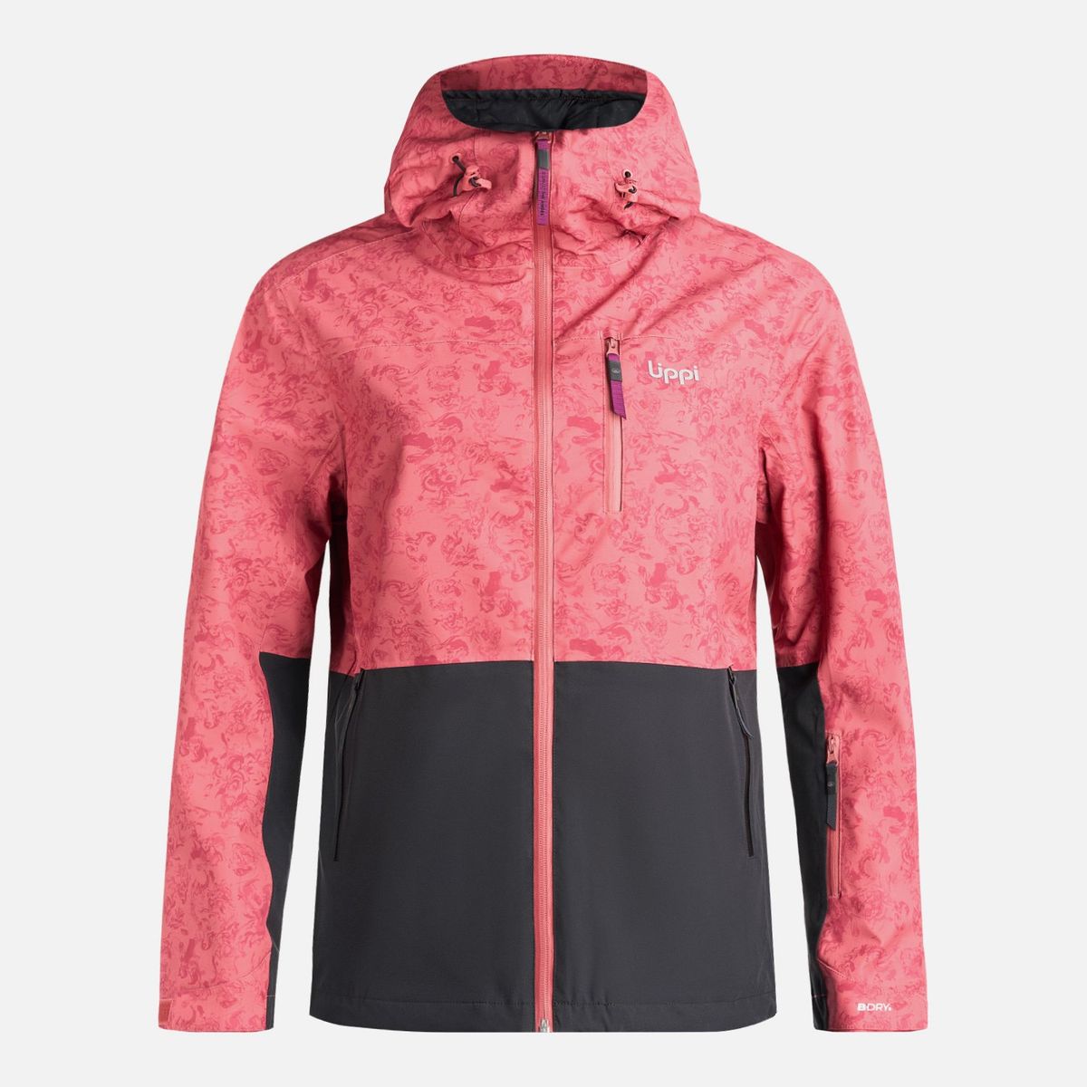 LIPPI - Chaqueta Mujer Sierra Nevada Light B-Dry Hoody Jacket Print rosa Lippi