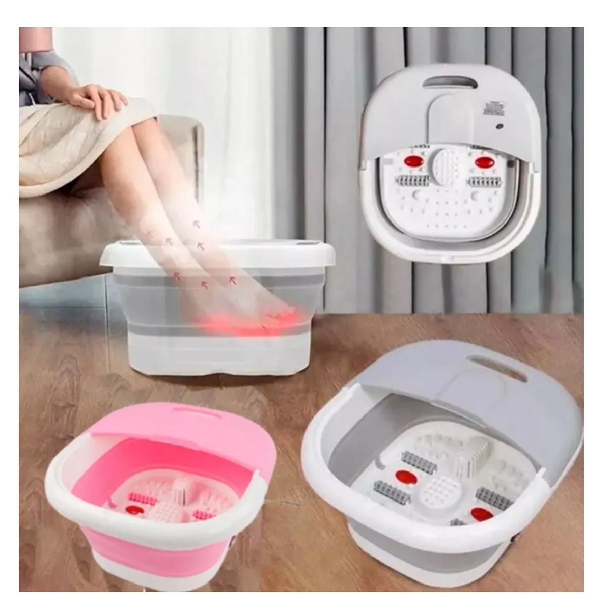 GENERICO - Spa De Pies Hidromasajes Masajeador Pedicure Profesional color Rosa