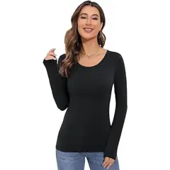 GARSIL - Pack 4 Camiseta Primera Capa De Bambú Polera Manga Larga Mujer
