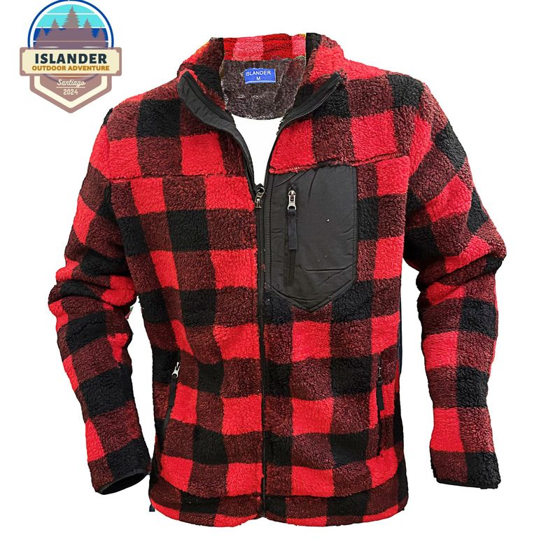 ISLANDER - Polerón -Sherpa- Estampado  - Cuadros -