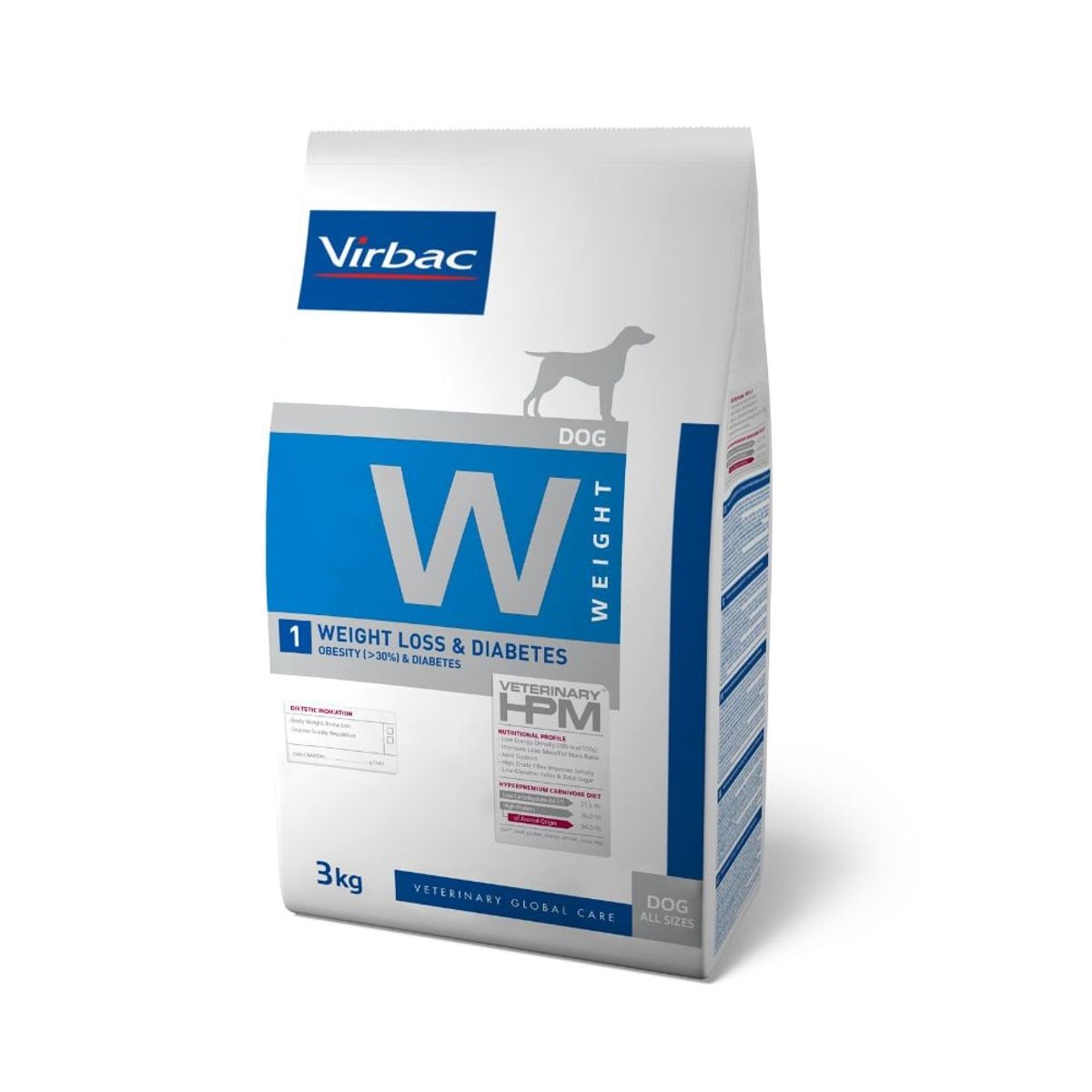 VIRBAC - HPM Virbac Dog 1 Weight Loss & Diabetes 3 kg