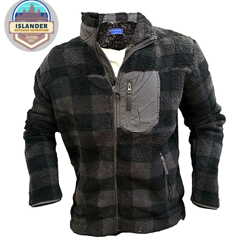 ISLANDER - Polerón -Sherpa- Estampado  - Cuadros -