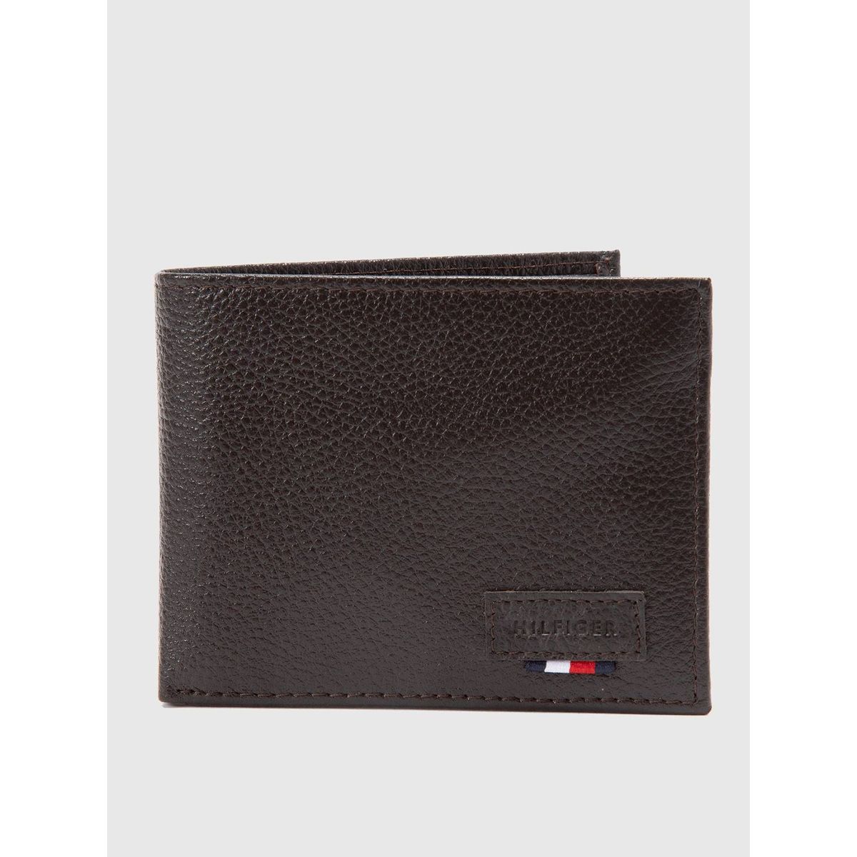 TOMMY HILFIGER - BILLETERA DE CUERO CLÁSICA CAFÉ TOMMY HILFIGER