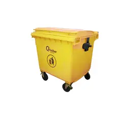QRUBBER - Contenedor de Basura 1100 lts amarillo