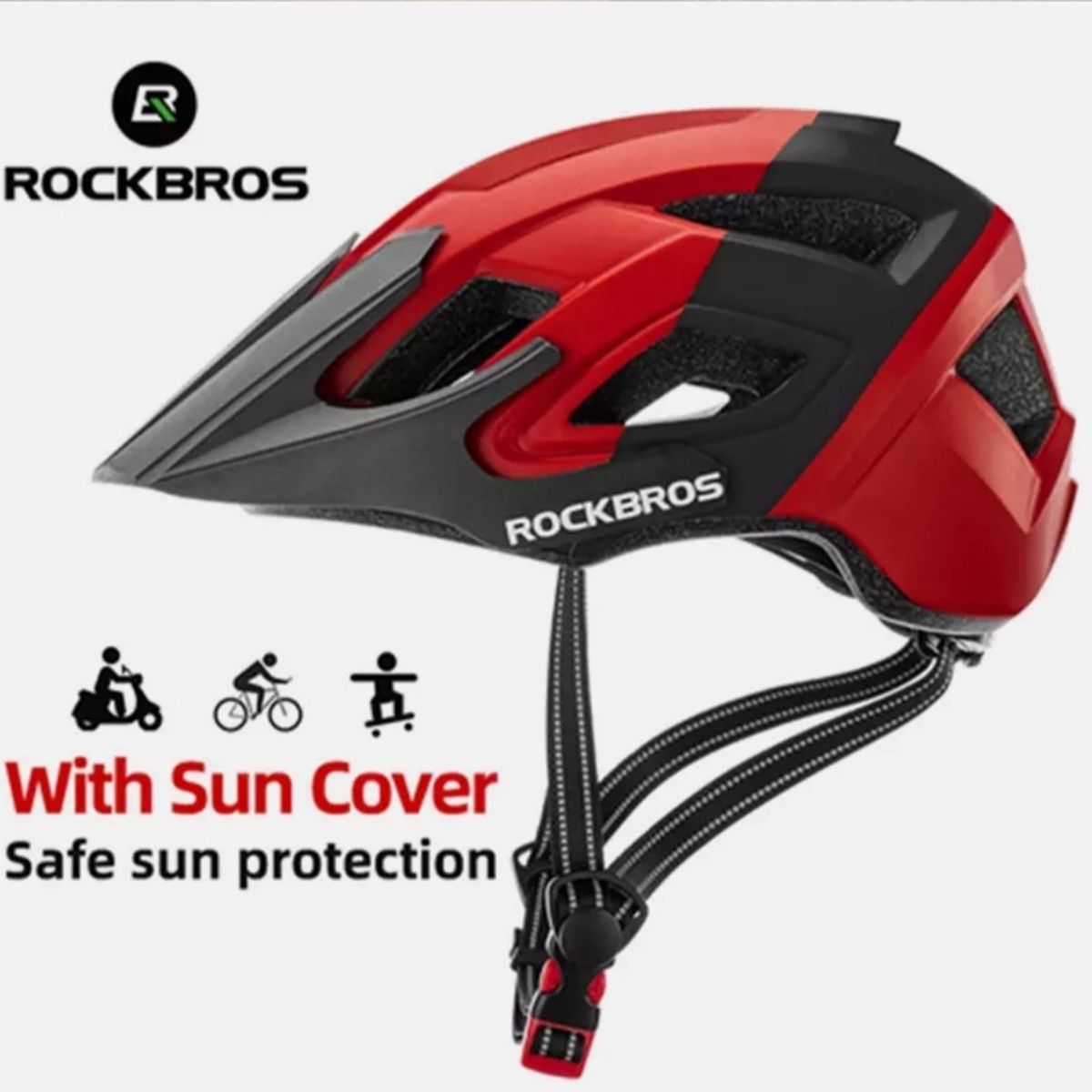 GENERICO - Casco Bicicleta Adulto RockBros Rojo