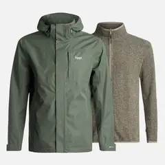 LIPPI - Chaqueta Hombre Tres Cruces Fusion-3 Hoody Jacket Verde Militar