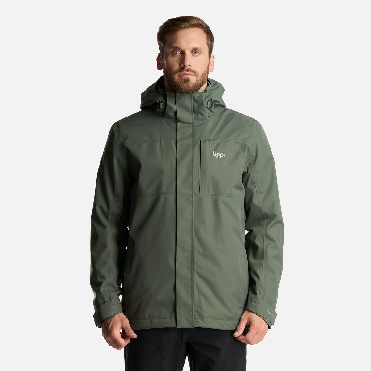LIPPI - Chaqueta Hombre Tres Cruces Fusion-3 Hoody Jacket Verde Militar Lippi
