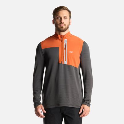 Imagen 2 del producto Poleron Hombre Karova Nano F 1/4 Zip Naranjo Oscuro