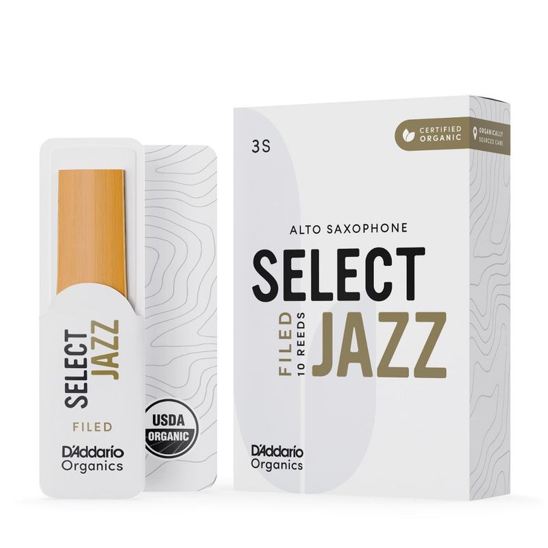 DADDARIO - Cañas Saxo Alto 3S Organic Select Jazz Pack 10 Daddario