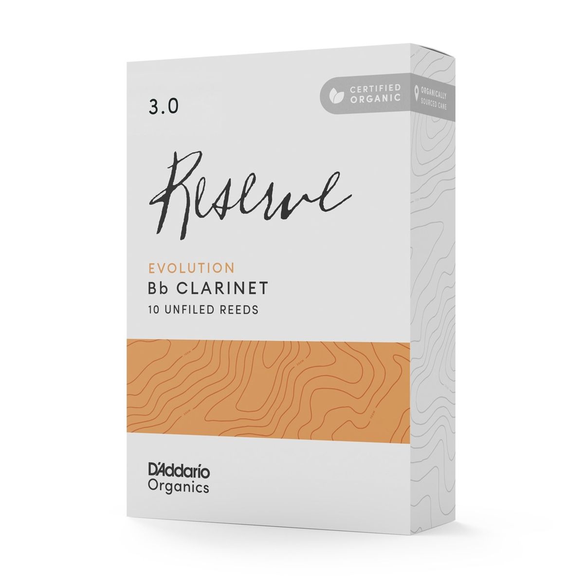 DADDARIO - Cañas Clarinete Bb 3.0 Organic Reserve pack 10 Daddario