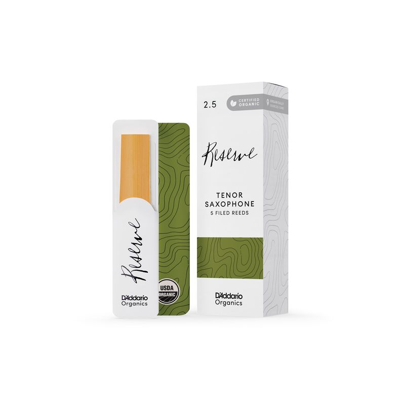 DADDARIO - Cañas Saxo Tenor 2.5 Organic Reserve Pack 5 ODKR0525 Daddario