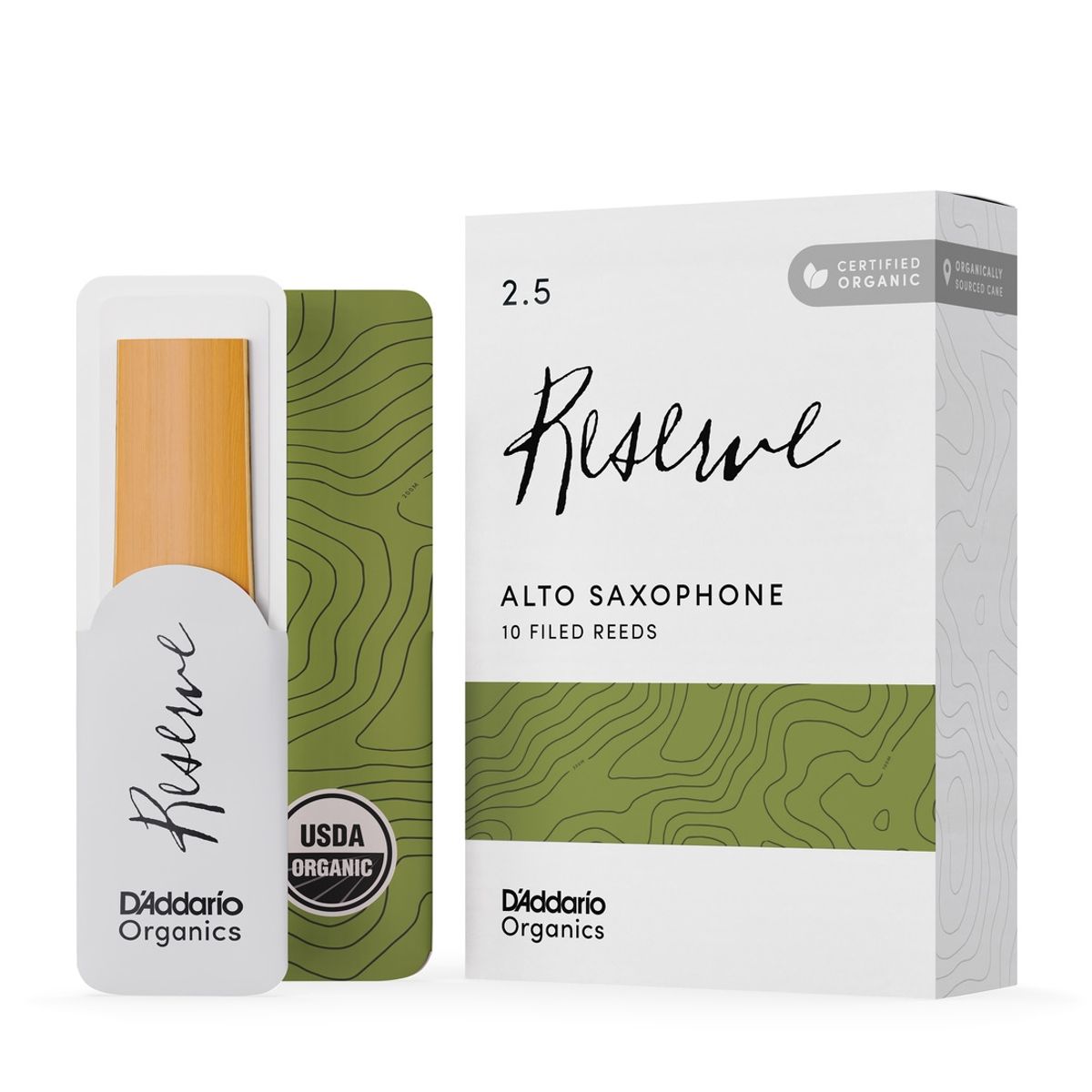 DADDARIO - Cañas Saxo Alto 2.5 Organic Reserve Pack 10 Daddario
