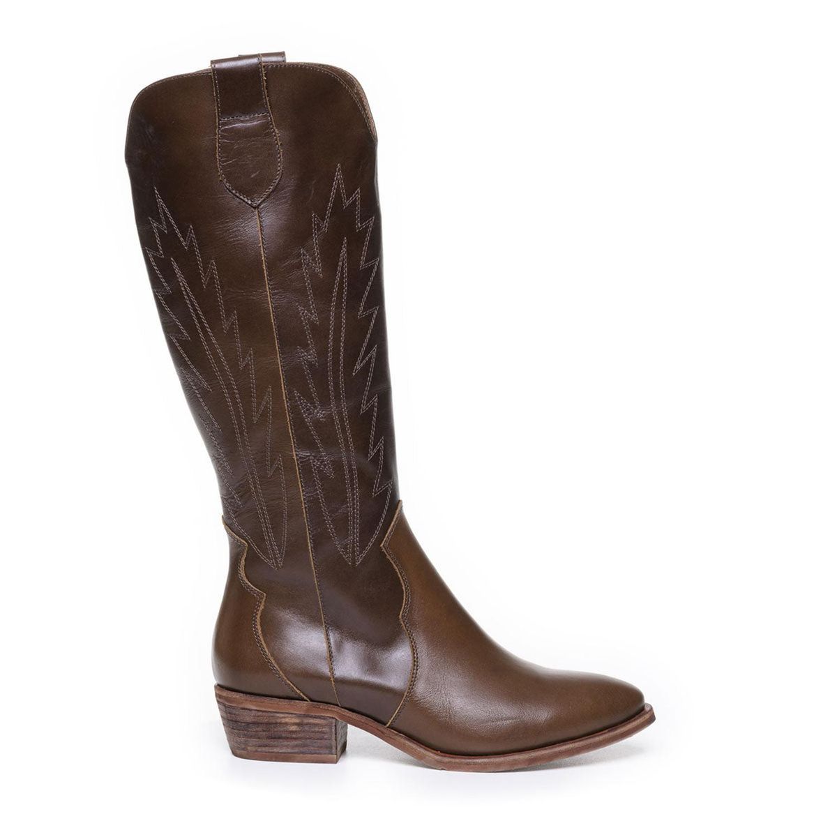 VANESSA GIL - BOTA MUJER DE CUERO PAOLA CAFE