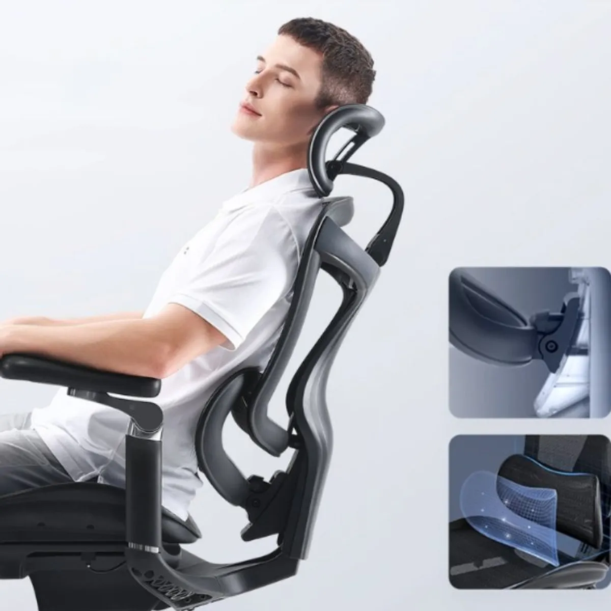 ERGOSTORE - Silla ERGO SMART Ergostore Reposabrazos 6D Soporte Lumbar Reposacabeza