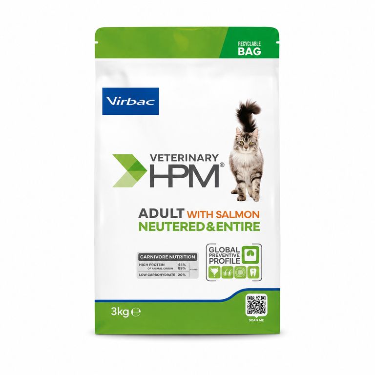 HPM Adult Salmon Neutered & Entire Cat 3 Kg - Alimento para Gatos Adultos