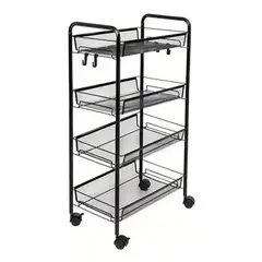OFERTABKN - Carrito Carro Organizador Con Rueda Multiuso 4 Niveles