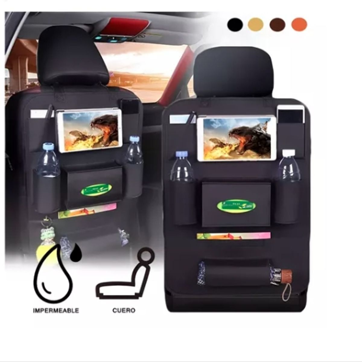 GENERICO - Bolso Organizador Para Respaldo Asiento Trasero De Auto