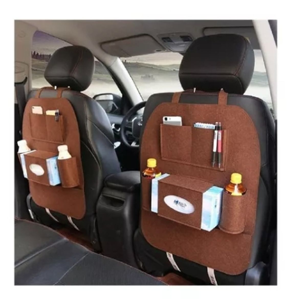 GENERICO - Organizador De Auto Vehiculo Respaldo Asiento Multifunciones