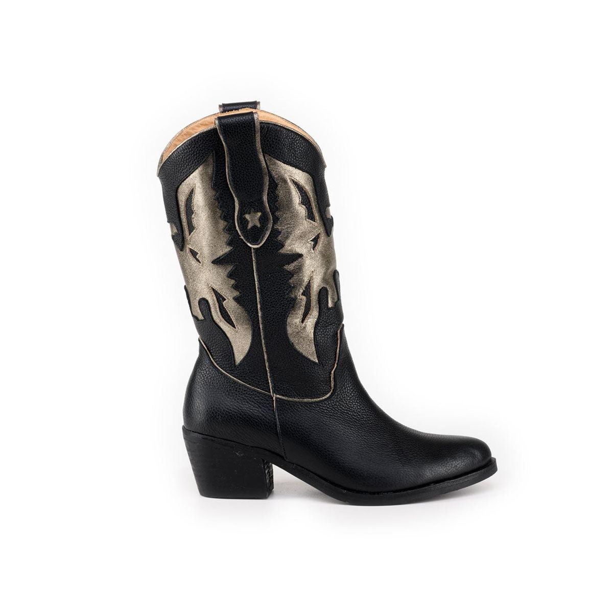 VANESSA GIL - BOTA MUJER DE CUERO AGUILA NEGRO ORO