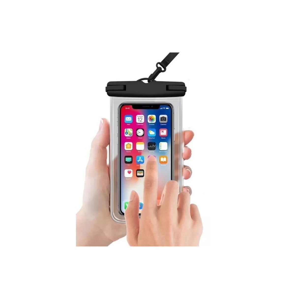 GENERICO - Funda Protectora Celular Impermeable Sumergible Carcasa Negro