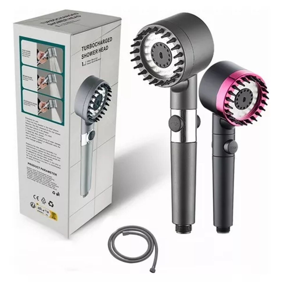 GENERICO - Rociador De Ducha + Manguera De 1,5 M,regadera Alta Presion