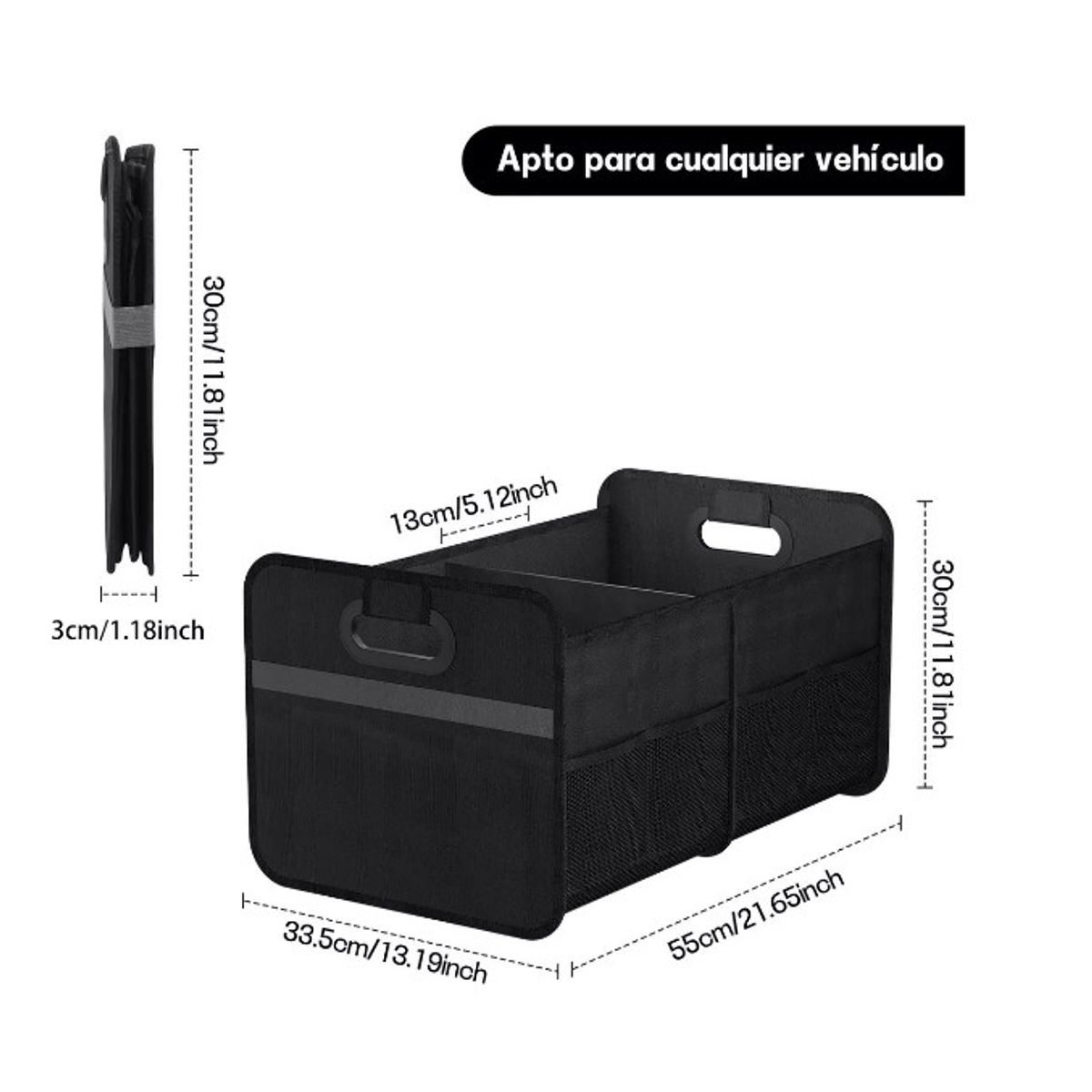 GENERICO - Organizador Auto Caja Bolso Plegable Maletero Vehiculos
