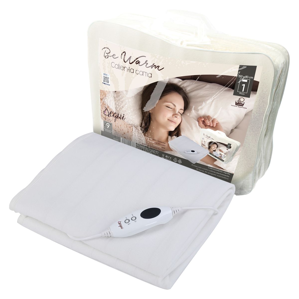 ACQUI - Calientacama 1 Plaza Poliéster Digital AQ2010