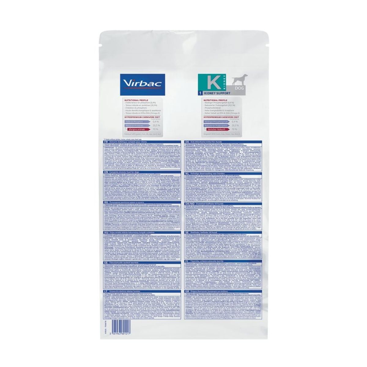 VIRBAC - HPM Virbac Dog Kidney Support 12 kg