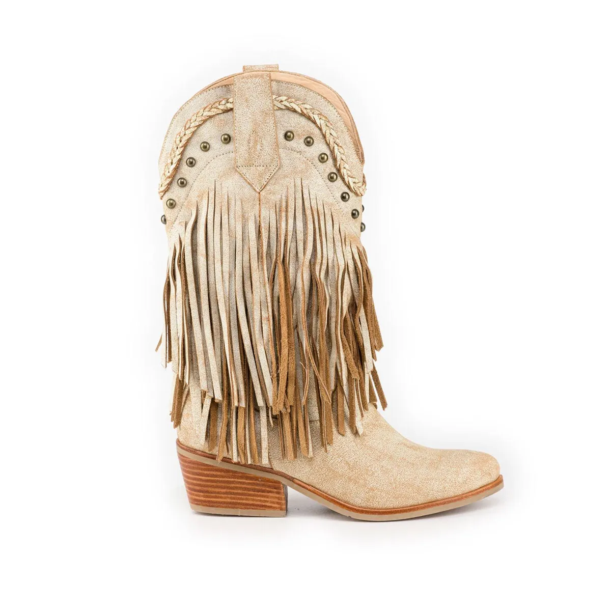 VANESSA GIL - BOTA MUJER DE CUERO JENNY BLANCA