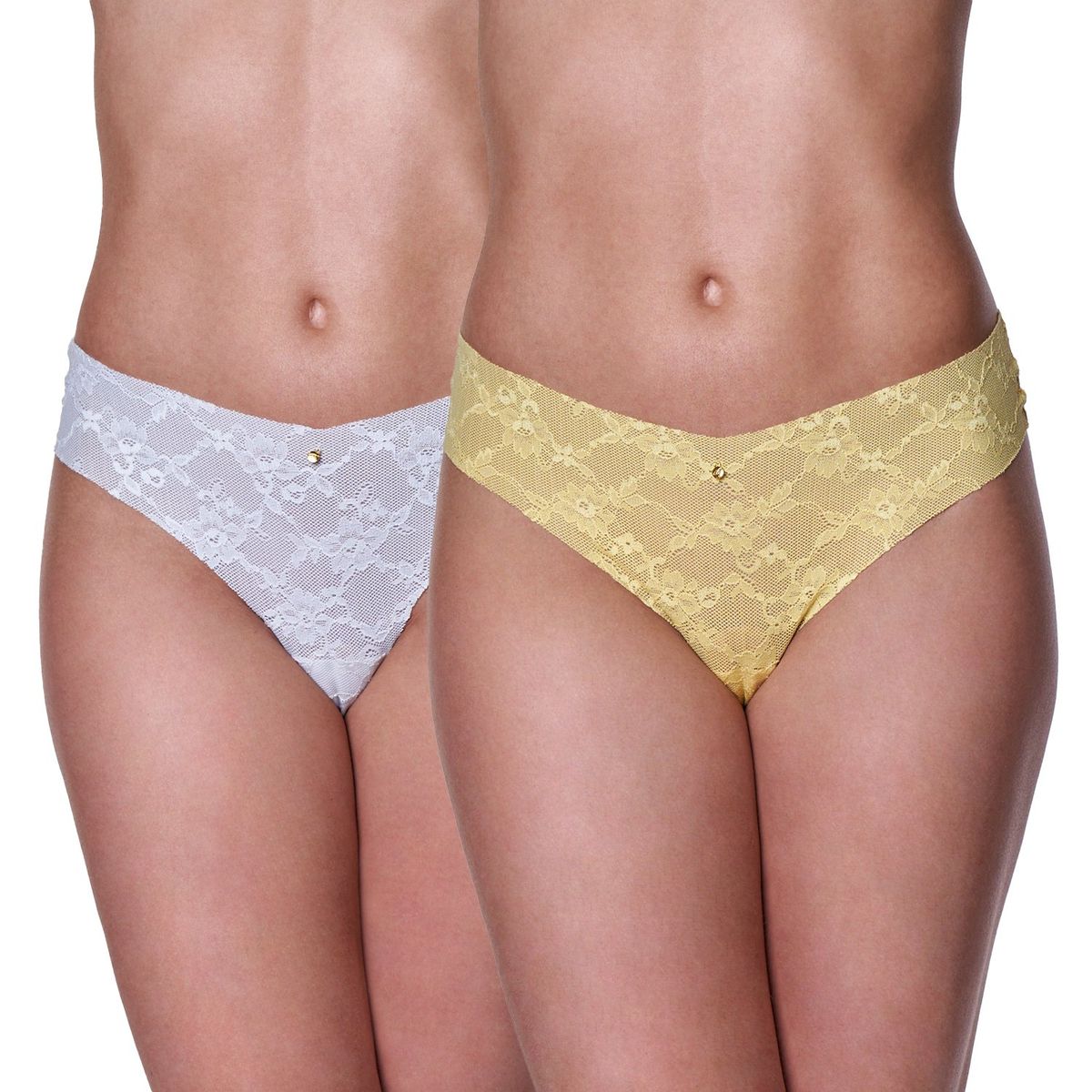 BAZIANI - Pack 2 Calzones Bikini Encaje 20577