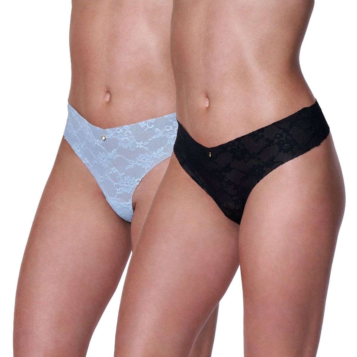 BAZIANI - Pack 2 Calzones Bikini Encaje 20577