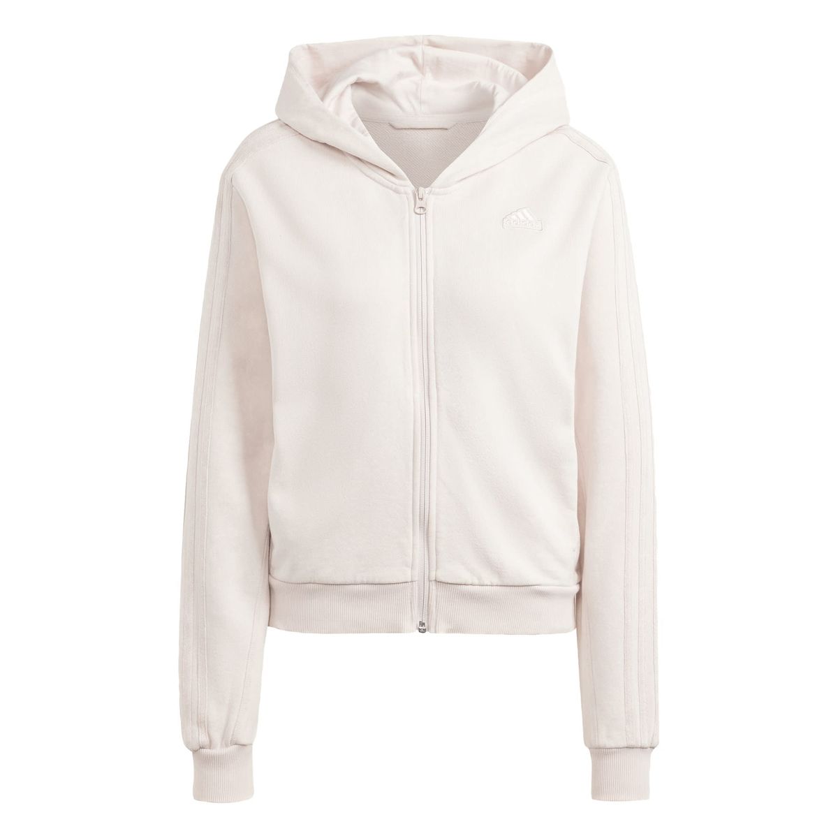 ADIDAS - Polerón con Capucha ALL SZN 3 Tiras Garment Wash en Felpa Francesa con Cierre Frontal