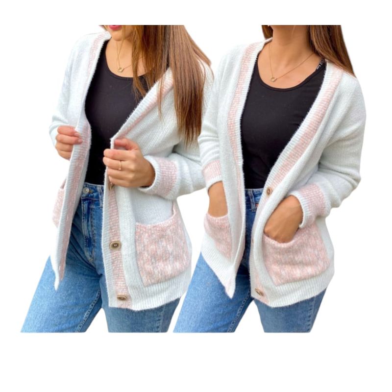 AGW - Pack 2 Chalecos Mujer Línea Botones