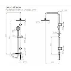 GENERICO - Columna Ducha Económica Rimini Stretto