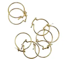 GENERICO - Set De 6 Pares De Bases De Aros Con Baño De Oro Modelos 7