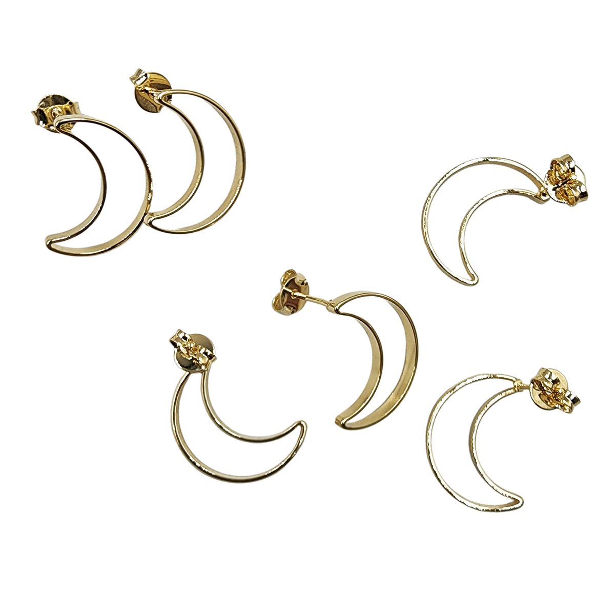 GENERICO - Set De 6 Pares De Bases De Aros Con Baño De Oro Modelos 4